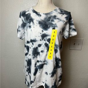 Danskin Tie Dye T Shirt Black Size  SMALL
